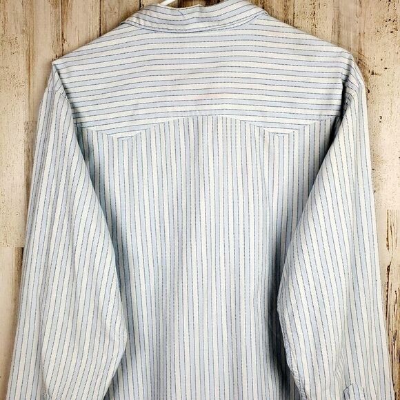 Aeropostale Striped Snap Shirt Blue Size Large - Picture 7 of 10